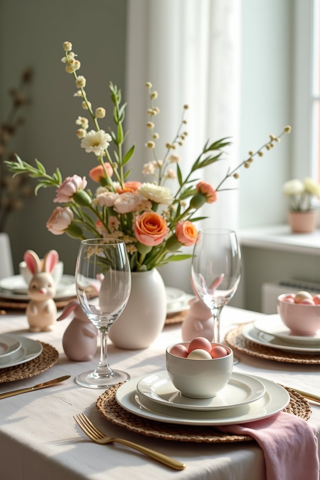Frühlingshafte Oster Tischdecke Deko Ideen-Titel