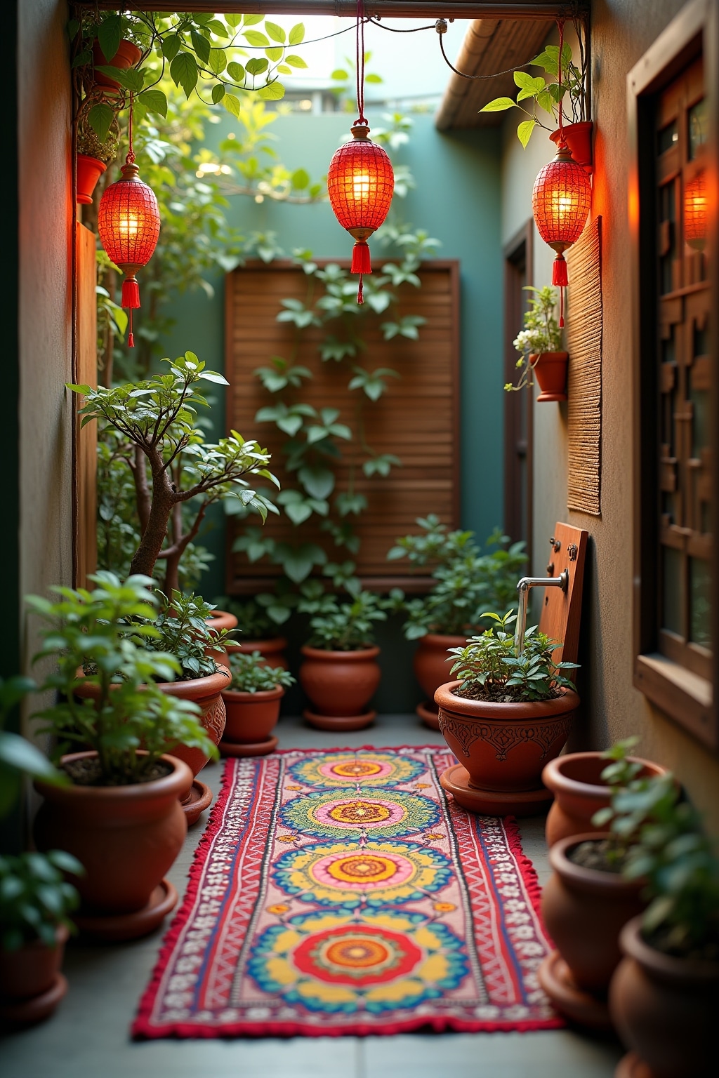 Idnische Gartenideen für klene Balkone-Titel