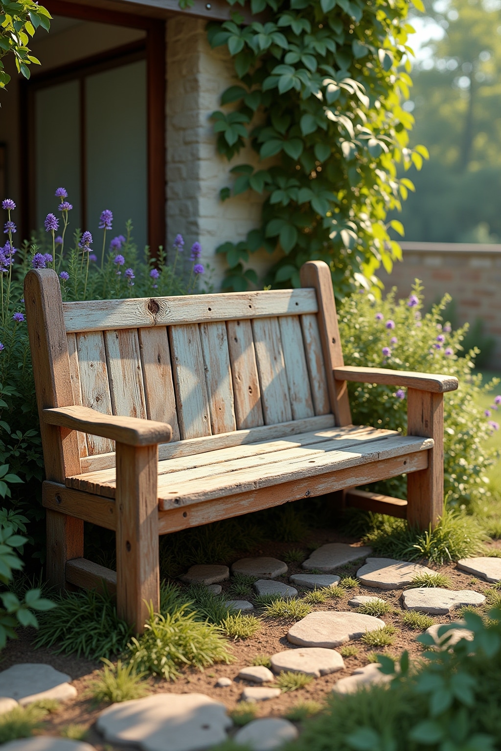 Rustikale Ideen für Tür-Tisch Bänke im Garten-Titel