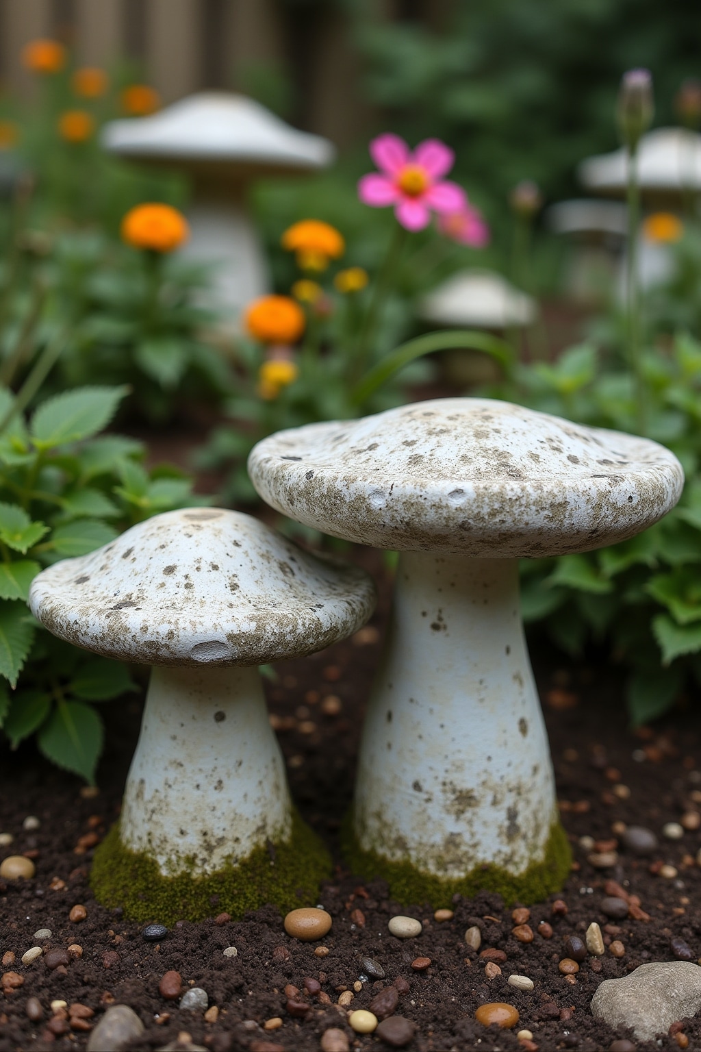 Vintage Beton Pilz Hocker Ideen im Garten-Titel