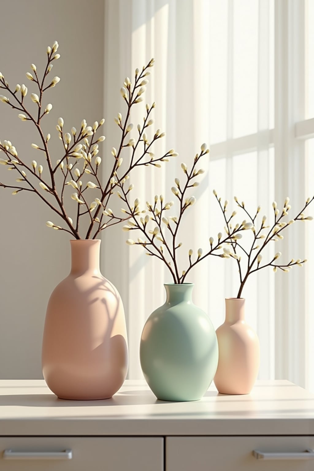 Schöne Deko Ideen für Frühling mit Zweigen-Titel